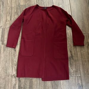 J Crew duster sweater burgundy XS